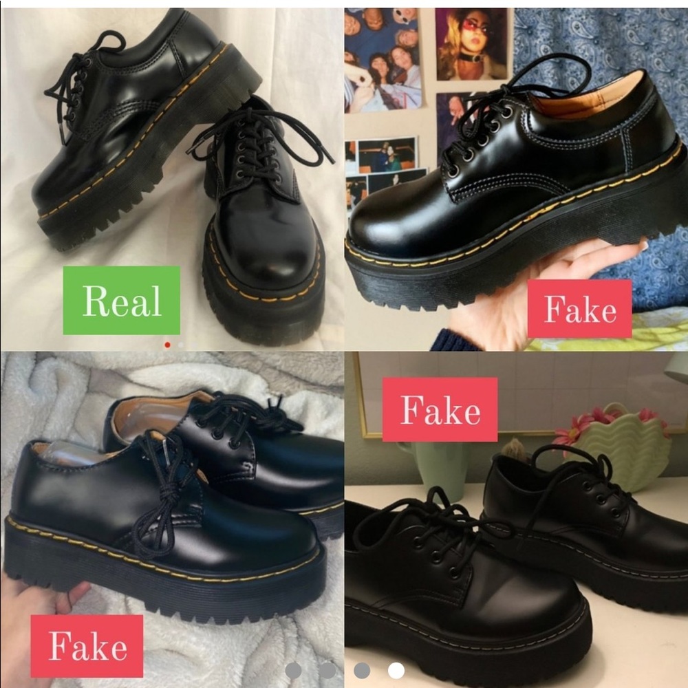 Dr Martens Samples of fake vs real JADON/OAF BOOT - Picture 3 of 16